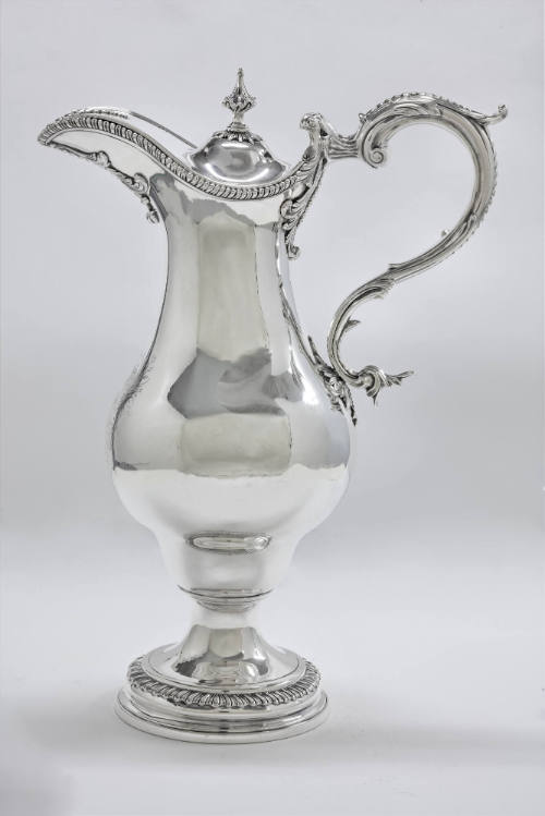 Pair George III silver jugs