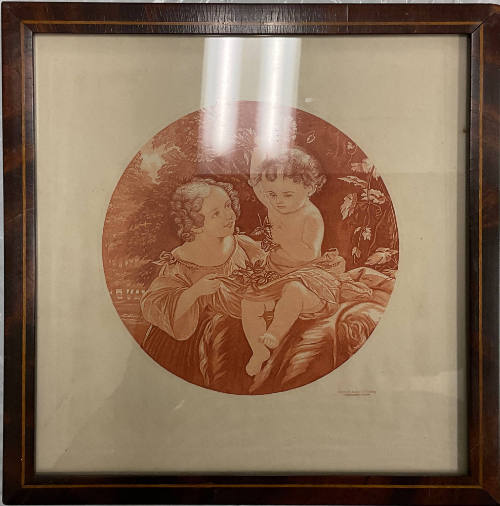 untitled [two children in a garden)