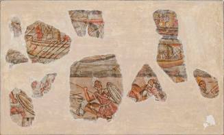 Mounted fresco fragment - panel four