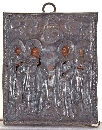 Four Saints: St. Elizabeth, The prophet Holy Zacharias, St. Alexander Nevski, St. Eudocia.