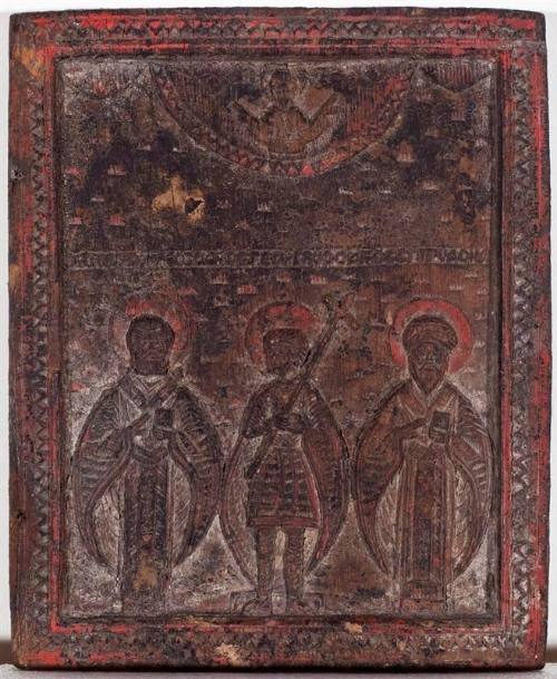 Saints Nicholas, George, Spyridon