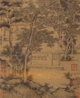 Scholar meditating in his studio