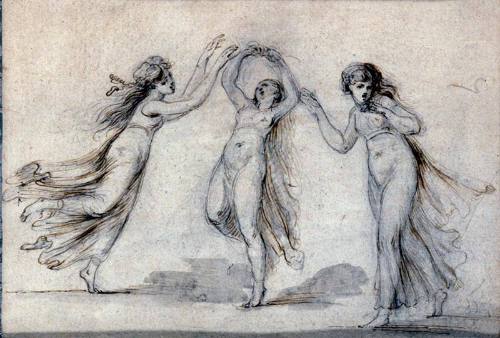 Study of Three Nymphs Dancing