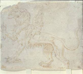 Recto:Study of a Gryphon; Verso: A Battle Scene
