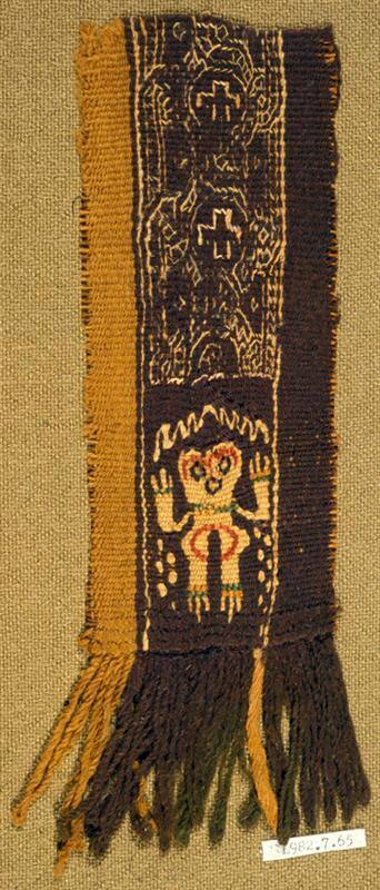 Tapestry band with figural panel and interlace