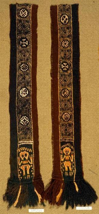 Tapestry band with figural panel and interlace