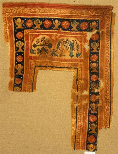 Polychrome tapestry decoration from a tunic