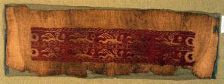 Monochrome tapestry band with swimming putti