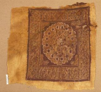 Tapestry square with interlace design