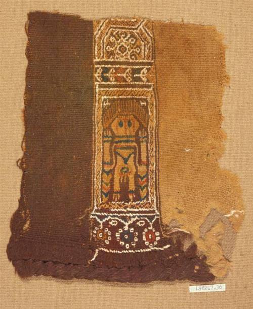Tapestry band with figural panel and interlace