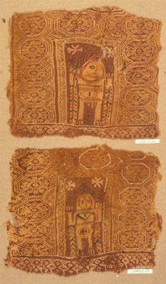 Tapestry band with figural panel and interlace