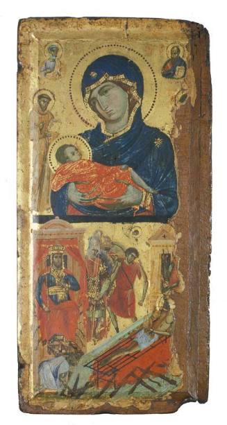 Virgin and Child, the martyrdom of St. Lawrence
