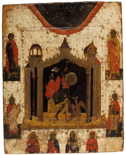 Icon, St. Nikita slaying a demon