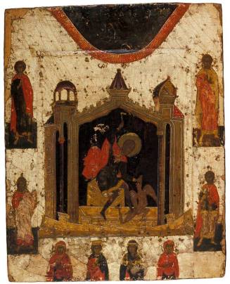 Icon, St. Nikita slaying a demon