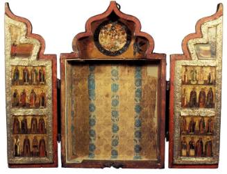 Icon triptych, portable tabernacle