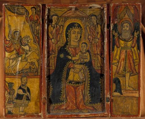 triptych Virgin and Child with saints