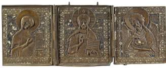 Triptych with Virgin, Pantocrator, Winged St. John