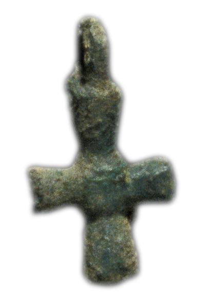 Tiny bronze cross