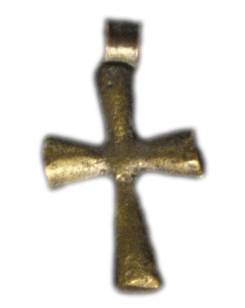 Tiny bronze cross
