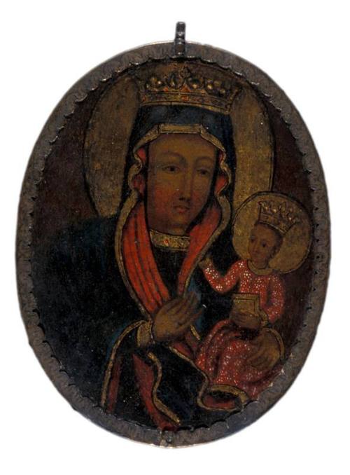 Hodegetria and Holy Trinity (double sided icon)