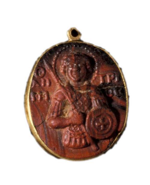 Pendant medallion of St. Demetrius