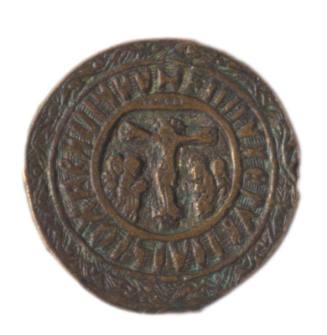 Medallion with Old Testament Trinity and Crucifixion