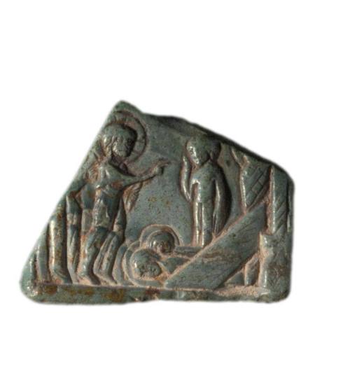 Icon fragment, Raising of Lazarus