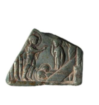 Icon fragment, Raising of Lazarus