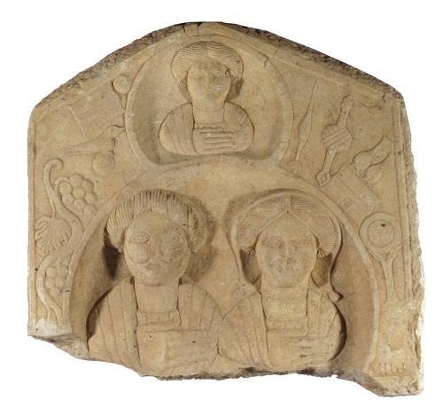 Gable of a funerary stele