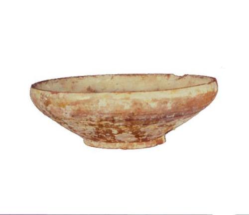 Lead glazed sgraffito bowl