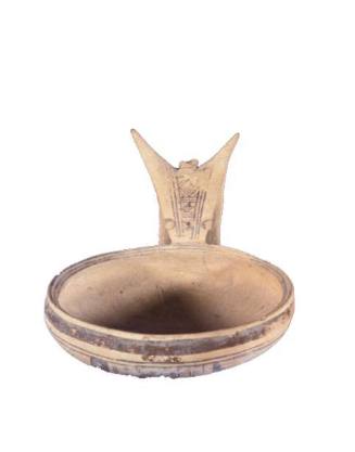 Shallow painted bowl