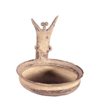 Shallow painted bowl