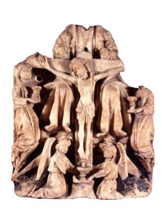 English alabaster, The Holy Trinity with Angels