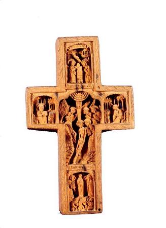 Pierced relief carved cross