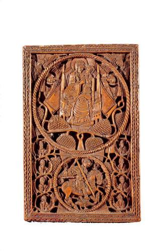 Carved plaque