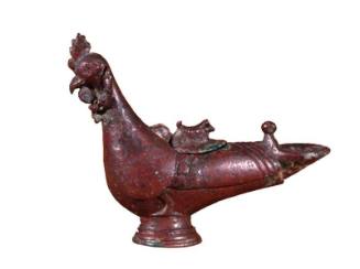 Lamp in the form of a rooster