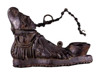 Lamp in the form of a foot