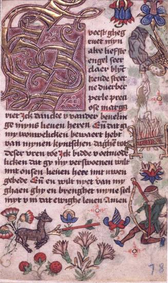 Leaf from a Prayer Book in Middle Dutch