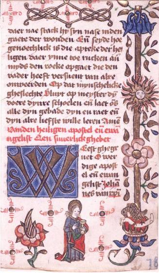 Leaf from a Prayer Book in Middle Dutch