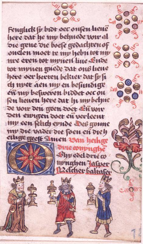 Leaf from a Prayer Book in Middle Dutch
