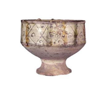 Polychrome lead glazed sgraffito bowl