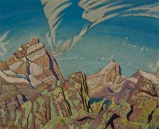 Lichened Rocks Mountain Majesty