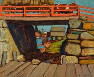 Ox Team on the Bridge Petite Riviere, Nova Scotia