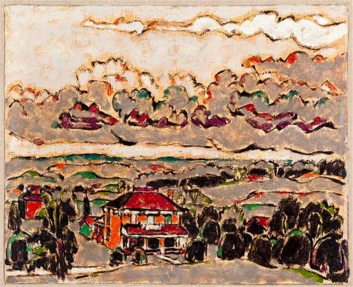 Barn among the Hills and Brick House and Stormy Sky II [double sided canvas]
