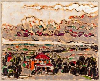 Barn among the Hills and Brick House and Stormy Sky II [double sided canvas]