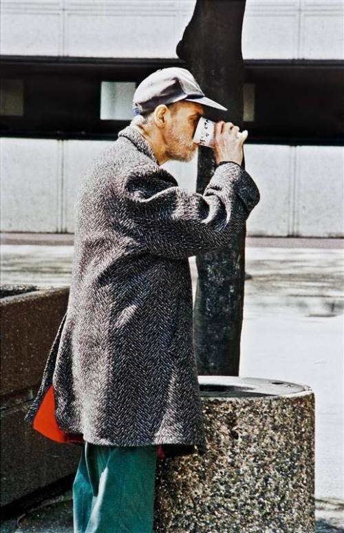 A Man Drinking