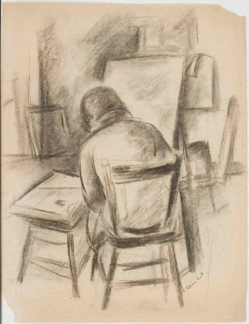 untitled [figure painting - back view]