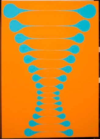 Blue on Orange Stretch