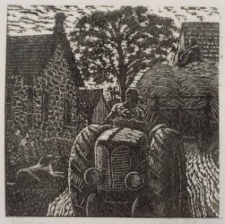 untitled [man on tractor]