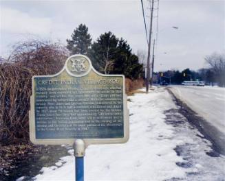Credit Indian Village, 1826 Historical Marker off the QEW Mississauga Ramp